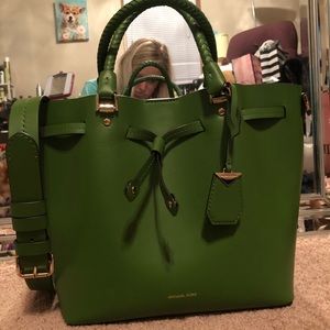 Michael Kors Kelly Green Blakely Bucket Bag